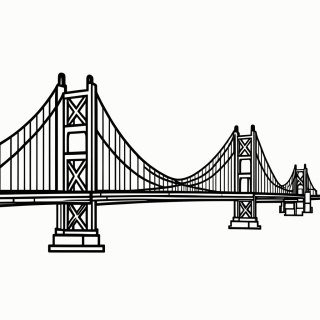 São Francisco (Golden Gate) para colorir