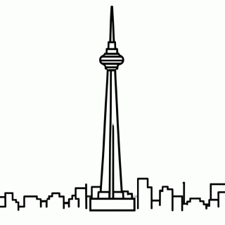 Toronto (CN Tower) para colorir