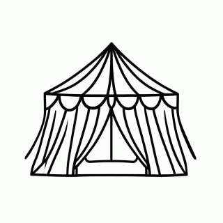 Tenda De Circo Listras para colorir