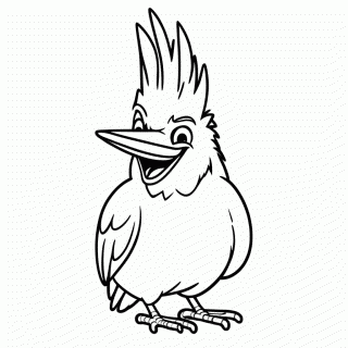 Pica-Pau para colorir