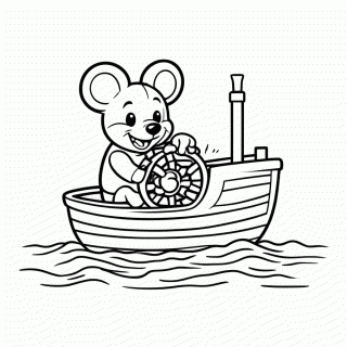 Rato do Barco a Vapor para colorir