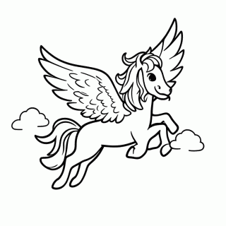 Cavalo Alado (Pégaso) para colorir