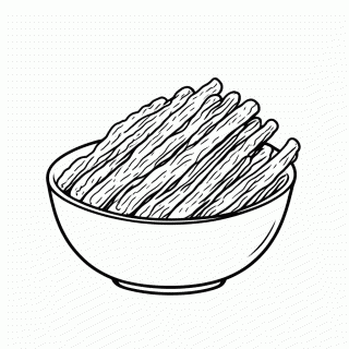 Mandioca Frita para colorir