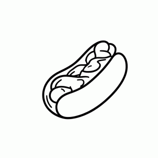 Cachorro Quente para colorir