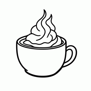 Chocolate Quente para colorir