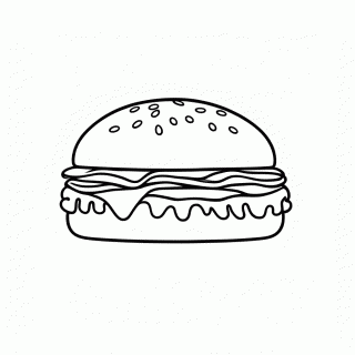 Hamburguer Com Queijo para colorir