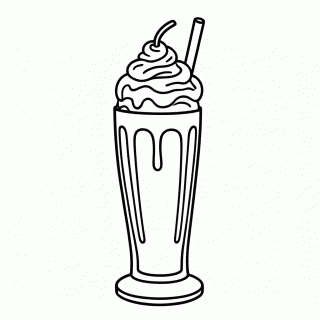 Milkshake De Chocolate para colorir