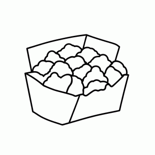 Nuggets De Frango para colorir