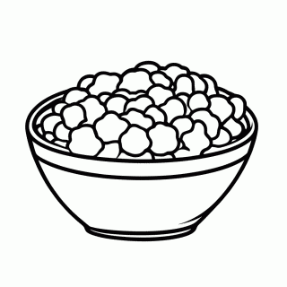 Pipoca Doce para colorir