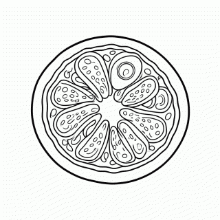 Pizza Portuguesa para colorir