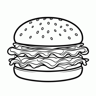 X Bacon para colorir