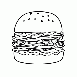 X Tudo — Fast Food e Lanches para Colorir