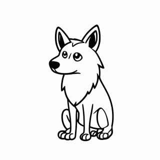 Lobo Mau Floresta para colorir