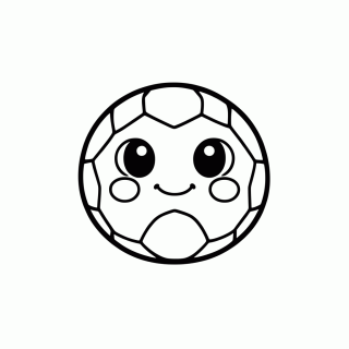 Bola Sorridente para colorir