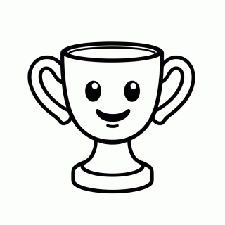 Troféu Fofinho para colorir