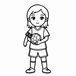 Capitã com Braçadeira para colorir