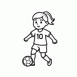 Marta (Brasil) — Futebol Feminino e Copa do Mundo Feminina para Colorir