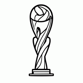 Taça da Copa Feminina para colorir