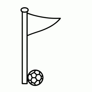 Bandeira de Escanteio para colorir