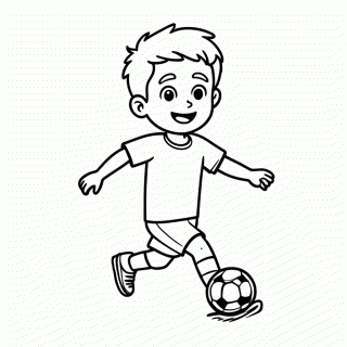 Criança Jogando Bola para colorir
