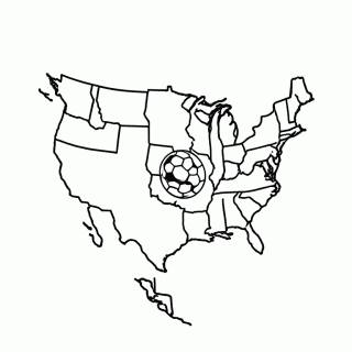 Mapa da América do Norte para colorir