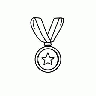 Medalha da Copa para colorir
