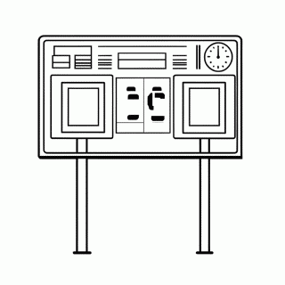 Placar Eletrônico do Jogo para colorir
