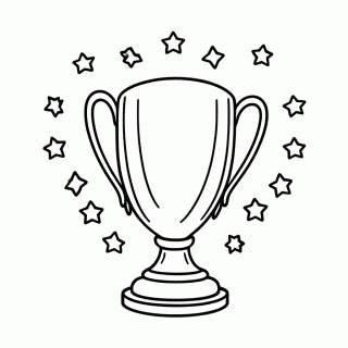 Comemoração com a Taça para colorir