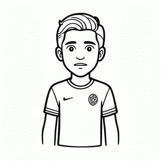 Bukayo Saka (Inglaterra) para colorir