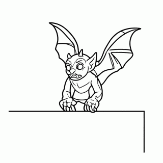 Gárgula para colorir