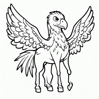 Hipogrifo — Criaturas Lendárias para Colorir