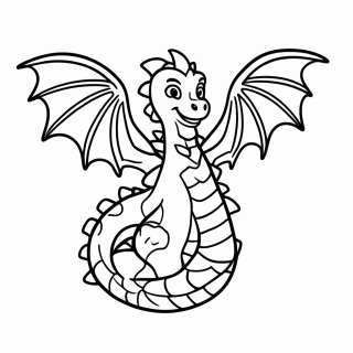 Dragão — Criaturas da Mitologia para Colorir