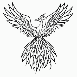 Fênix para colorir