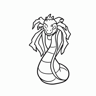 Hidra — Criaturas da Mitologia para Colorir