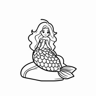 Sereia para colorir