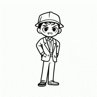 Light Yagami Deus para colorir