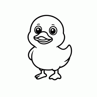 Pato Pocoyo para colorir