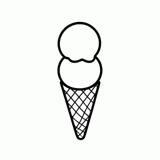Sorvete De Casquinha para colorir