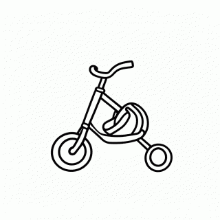 Triciclo para colorir
