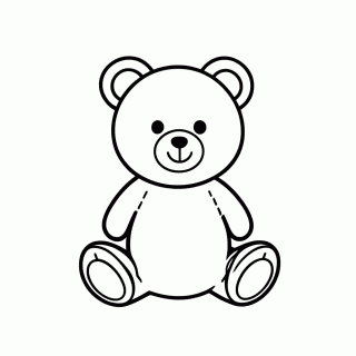Urso De Pelucia para colorir