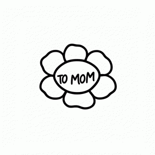 Flor Com Mensagem para colorir