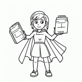 Mae Superpoder para colorir