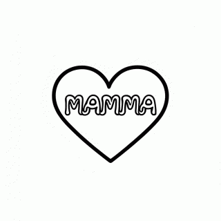 Mama Mia Coracao para colorir