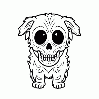 Cachorrinho Xolo Guia Almas para colorir
