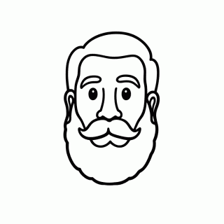 Barba Do Papai para colorir