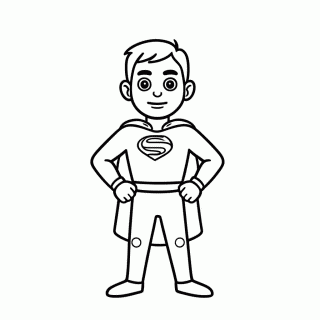 Superpai Com Capa para colorir