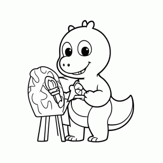 Dino Pintor para colorir