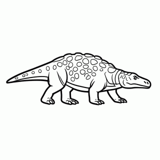 Ankylosaurus para colorir