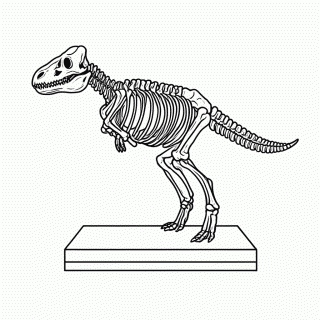 Dinossauro Fossilizado para colorir