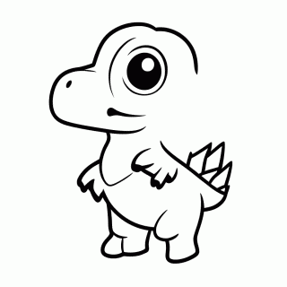 Filhote De T Rex para colorir